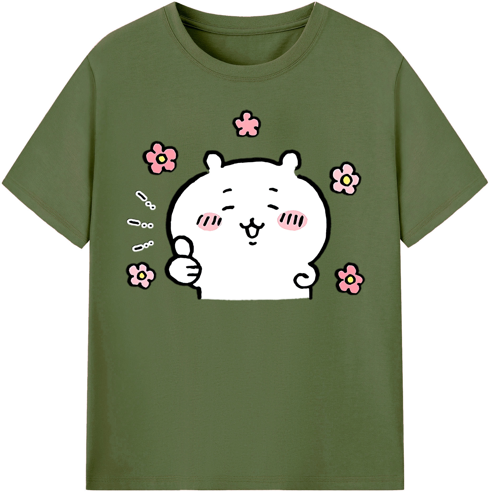 （画像用） ちいかわ ちいかわ Chii-kawa chiikawa 綿100％半袖Tシャツ（フロントプリント）
